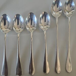 Classic Polished Silver Stainless Steel Dinner Spoon Set - Silver Finish